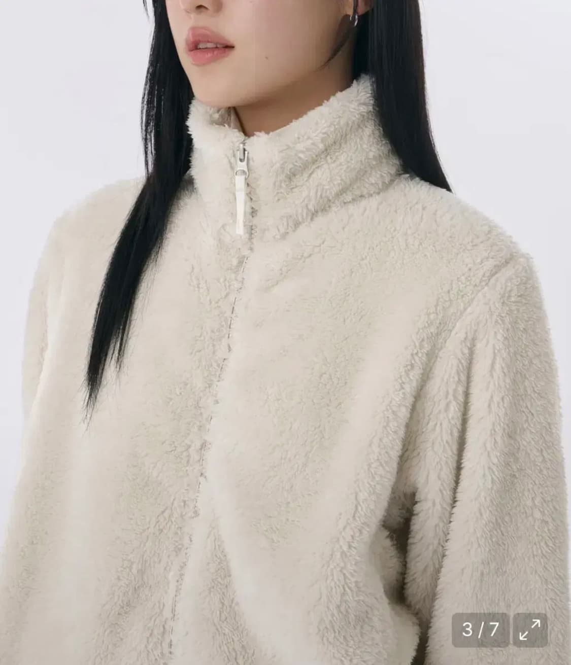 무신사스탠다드 우먼즈 샤기 플리스 집업 후리스  상품이미지3