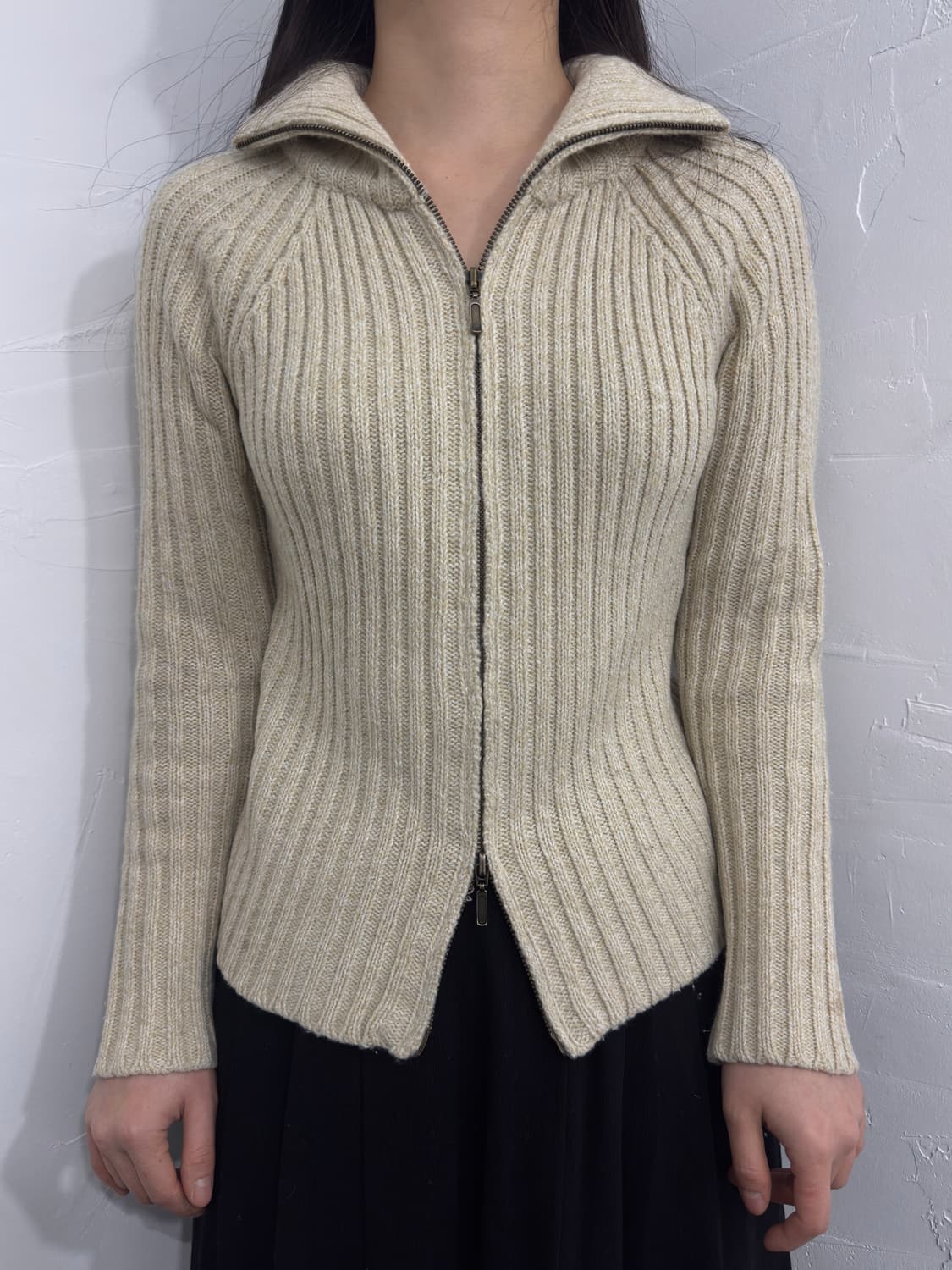 knit slim twoway zipup 상품이미지4