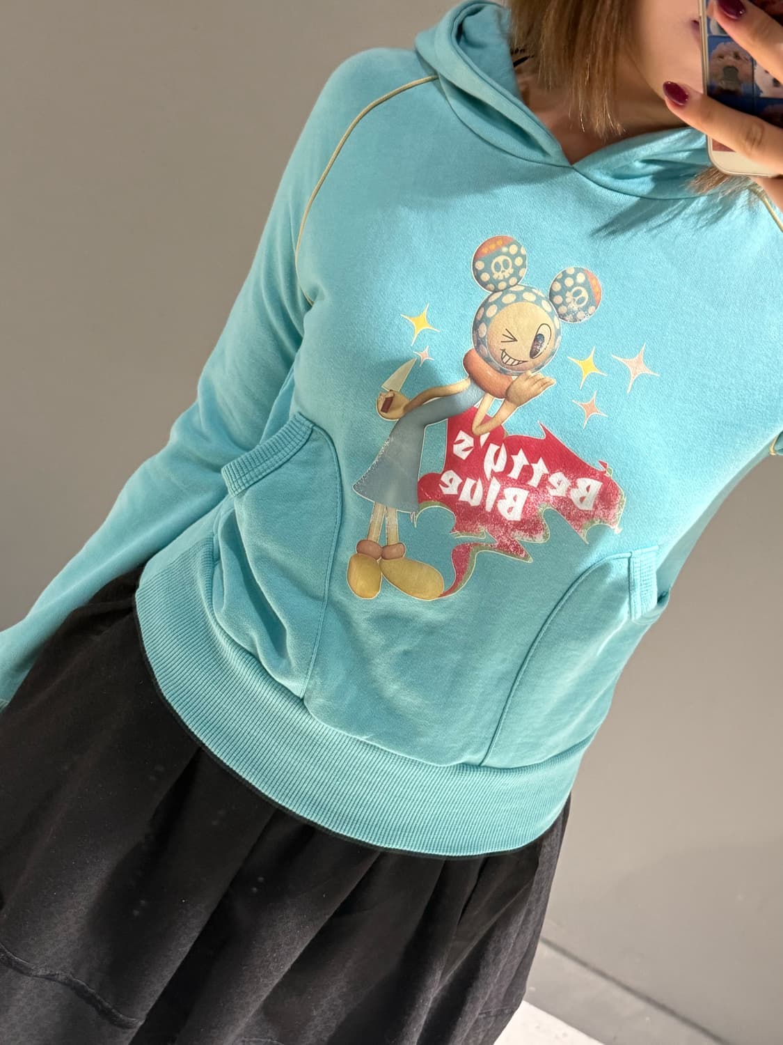 Betty's blue printing detail hoodie 상품이미지3