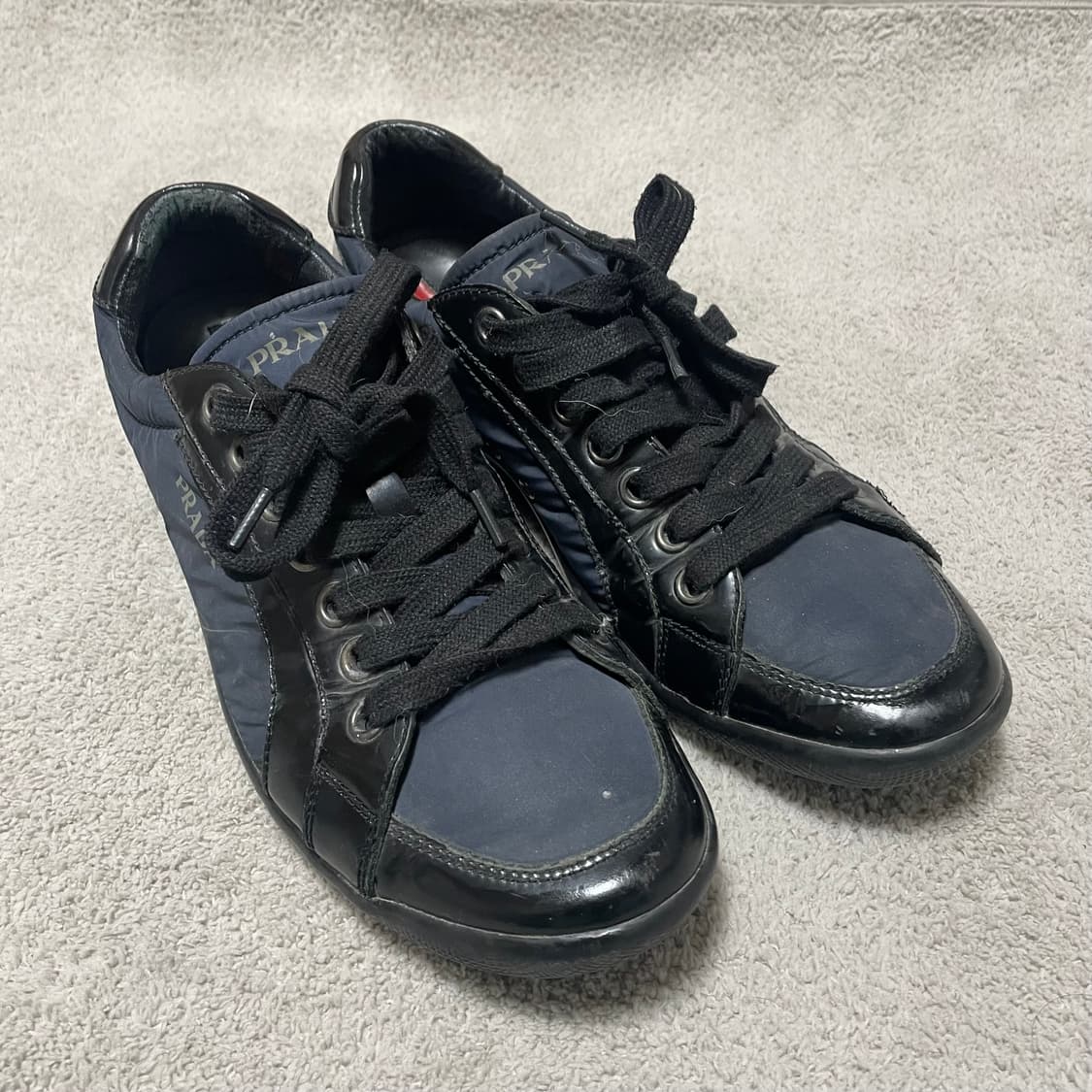 265) 프라다 스포츠 레더 나일론 트레이너 스니커즈 상품이미지3