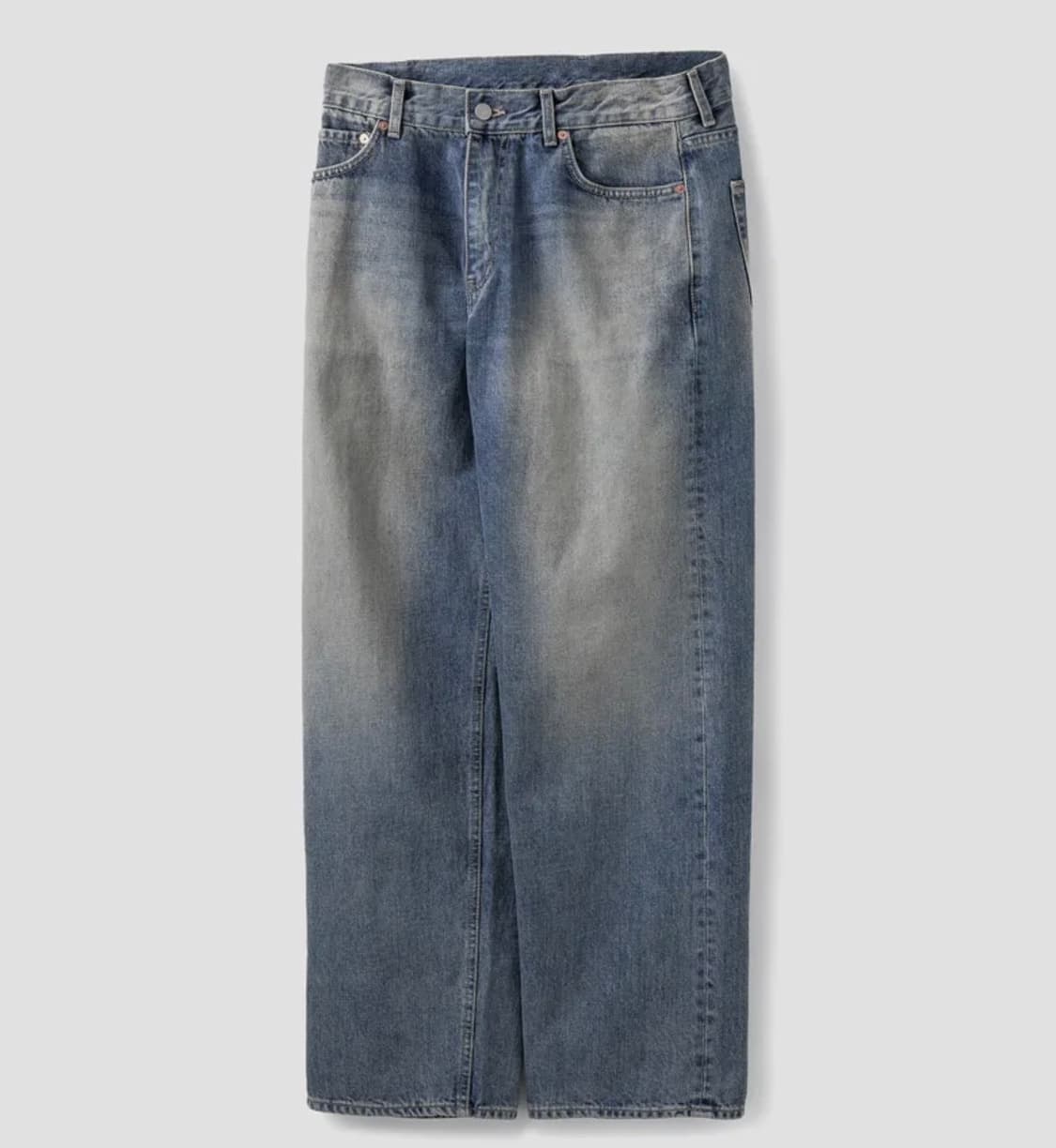유니온블루 ARCHON WIDE DENIM PANTS [MID BLUE] 상품이미지2