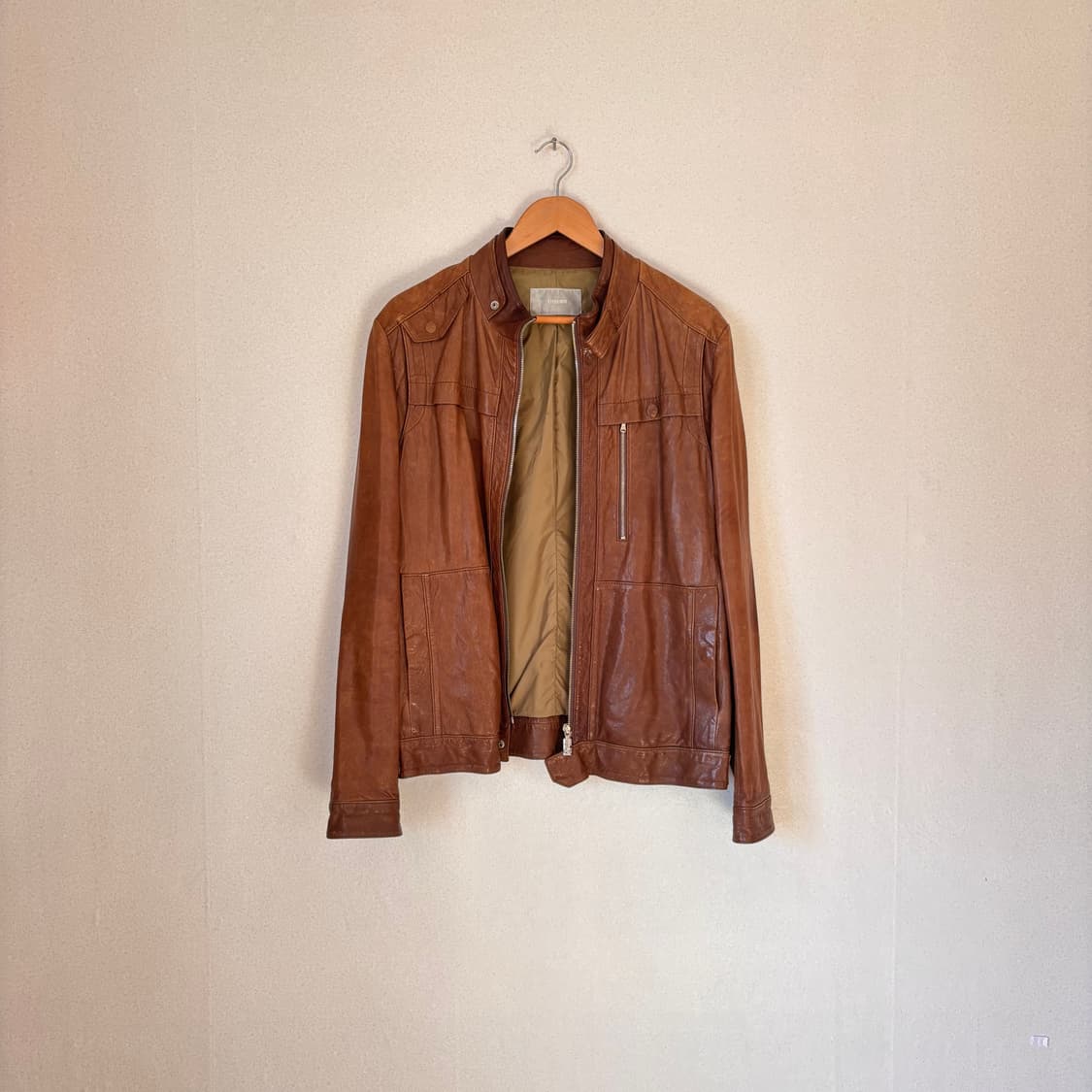 95 양가죽 점퍼 티아이포멘 블루종 지퍼 고장 태닝 집업 상품이미지1