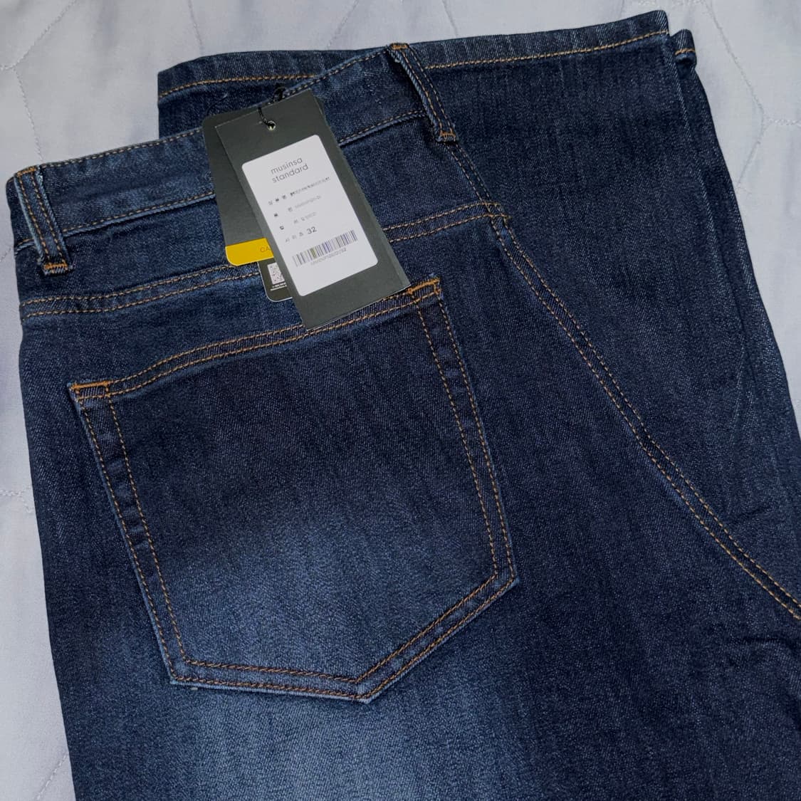 무신사스탠다드 빅 브러쉬 엑스트라 와이드 데님 팬츠 딥 인디고 상품이미지3