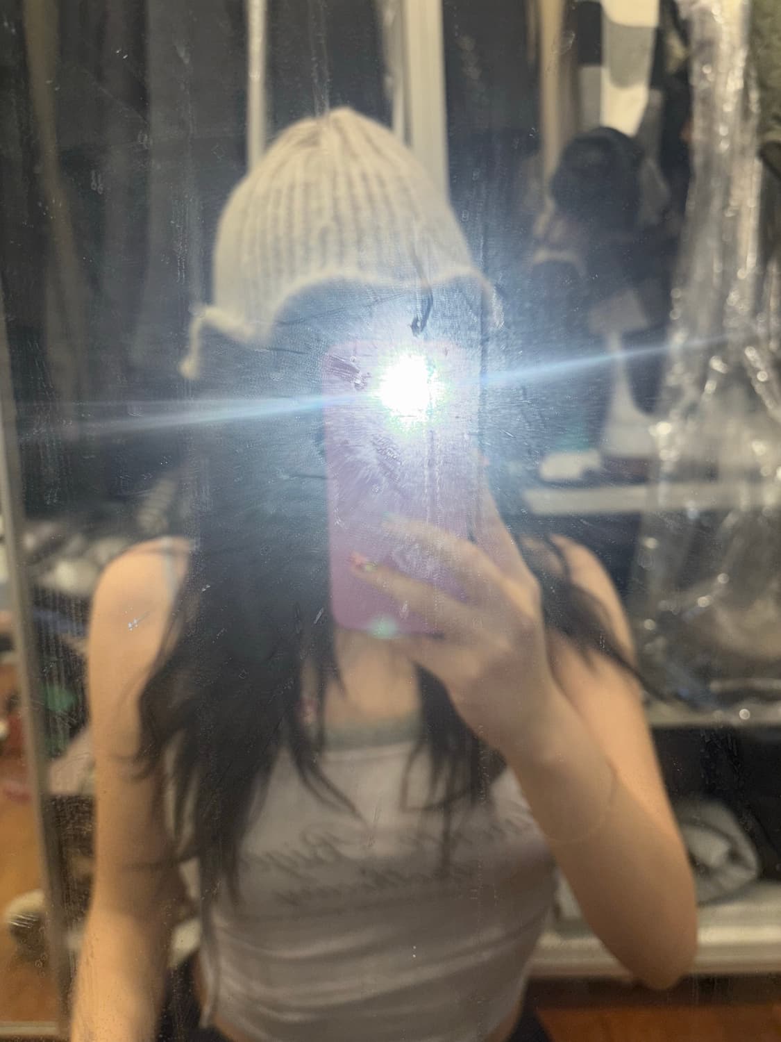 빈티지 꾸불꾸불 비니 베이지 상품이미지3