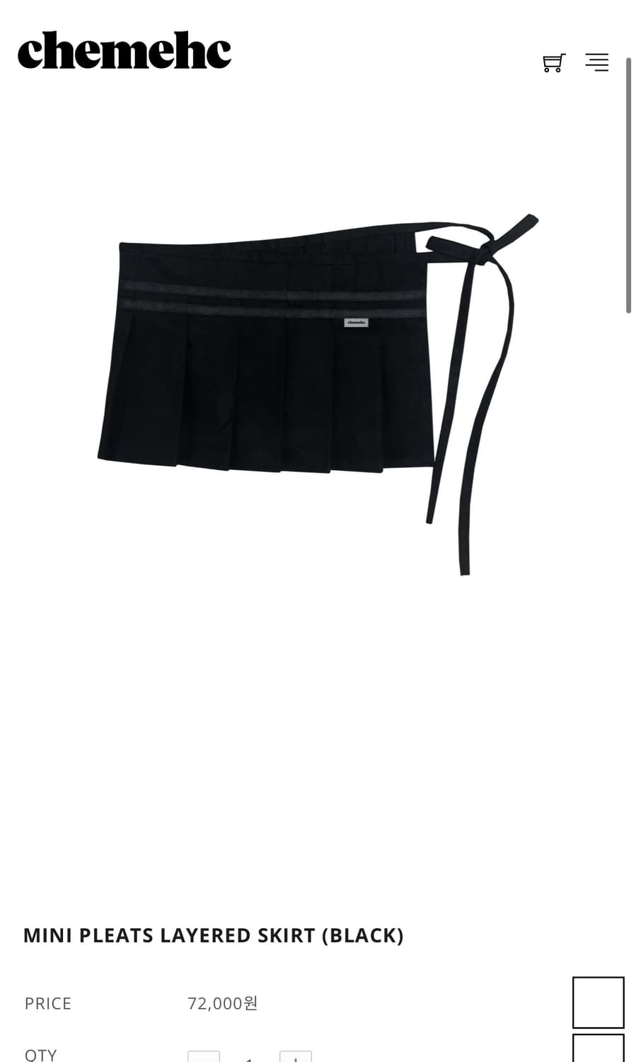 체메씨 레이어드 스커트 MINI PLEATS LAYERED SKIRT ( 상품이미지1