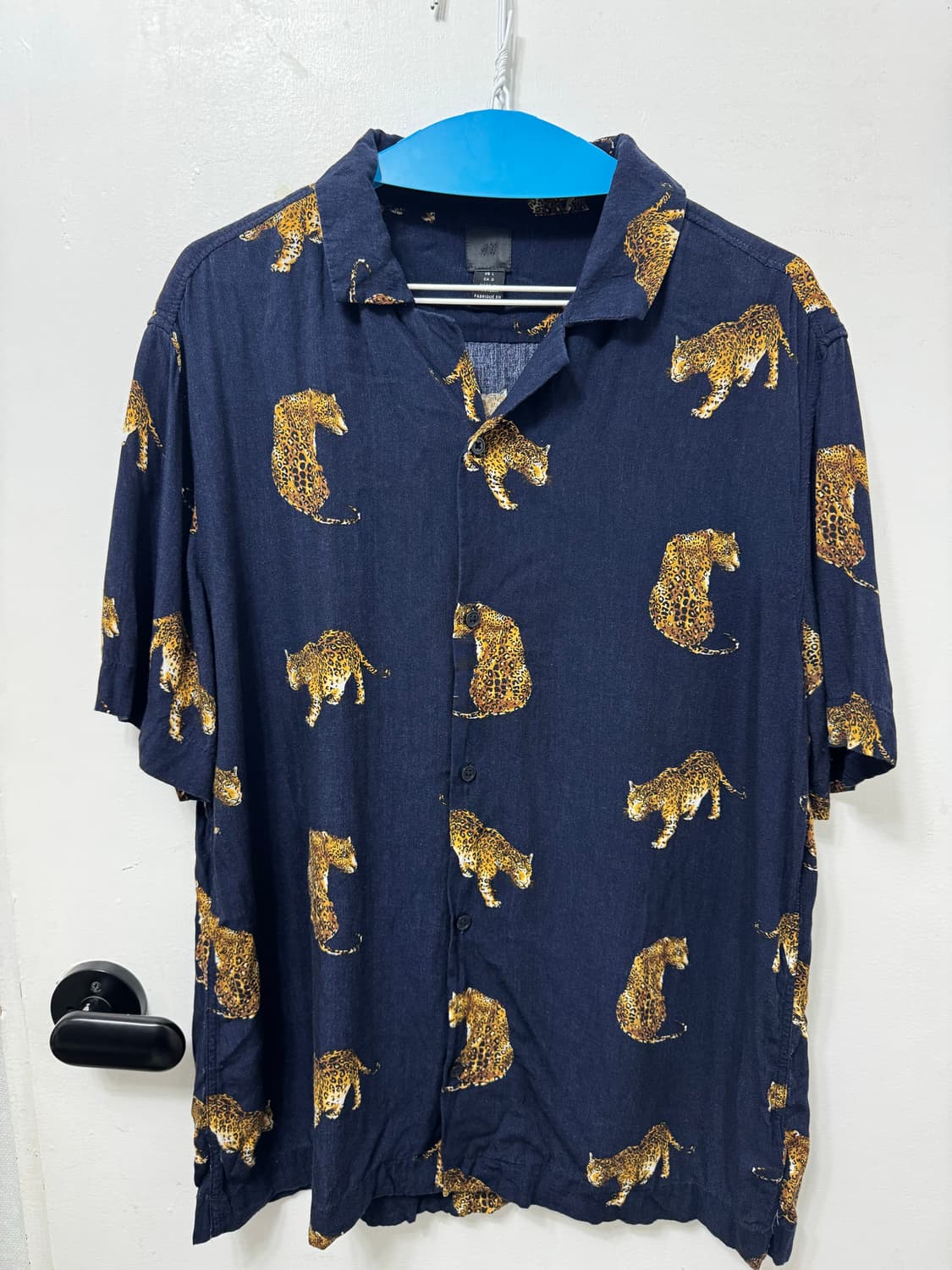 H&M 레오파드 반팔셔츠 L 상품이미지1