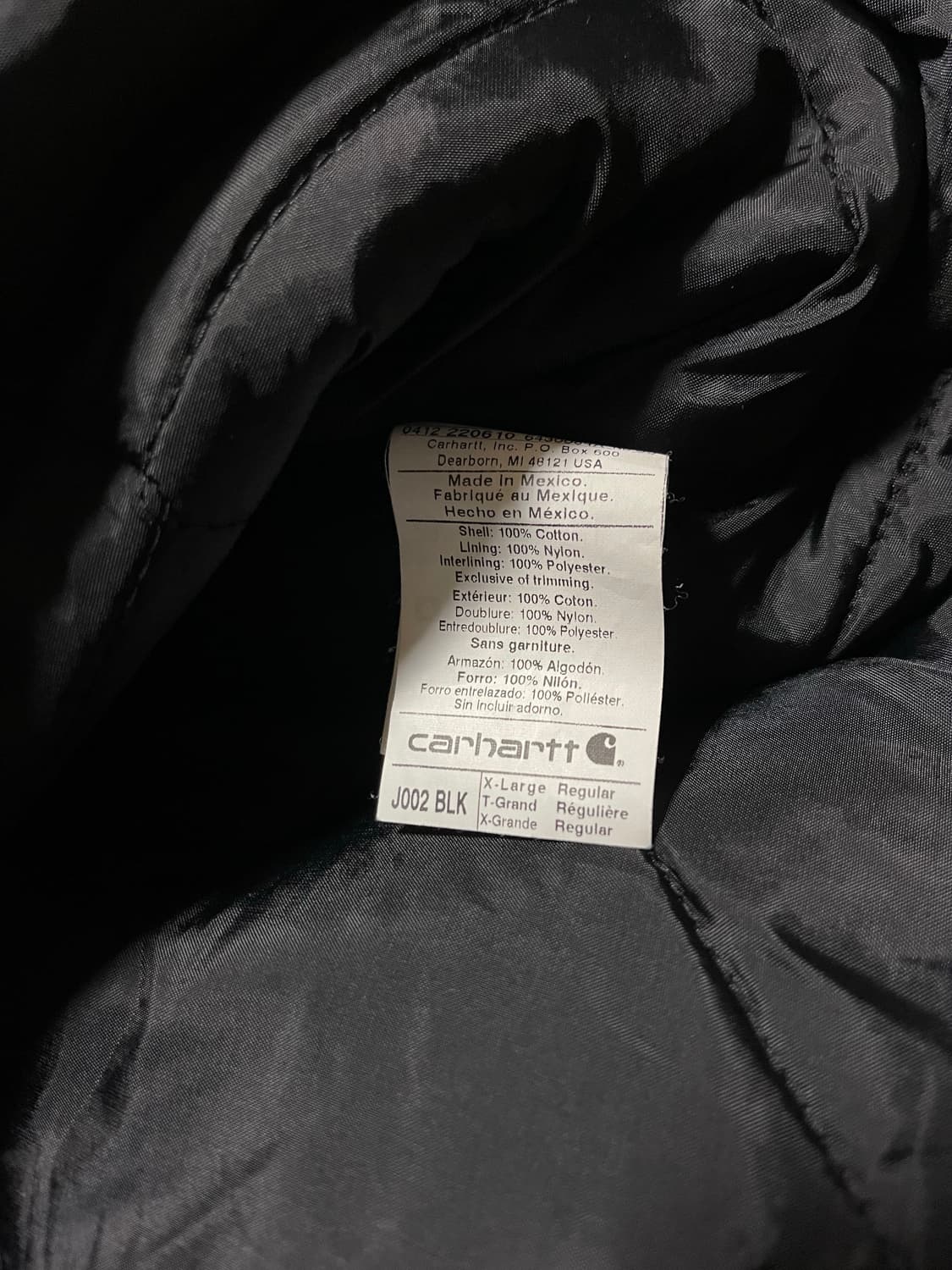 [XL] 칼하트 아크틱 디트로이트 자켓 J002 블랙 BLK 엑스라지 상품이미지4