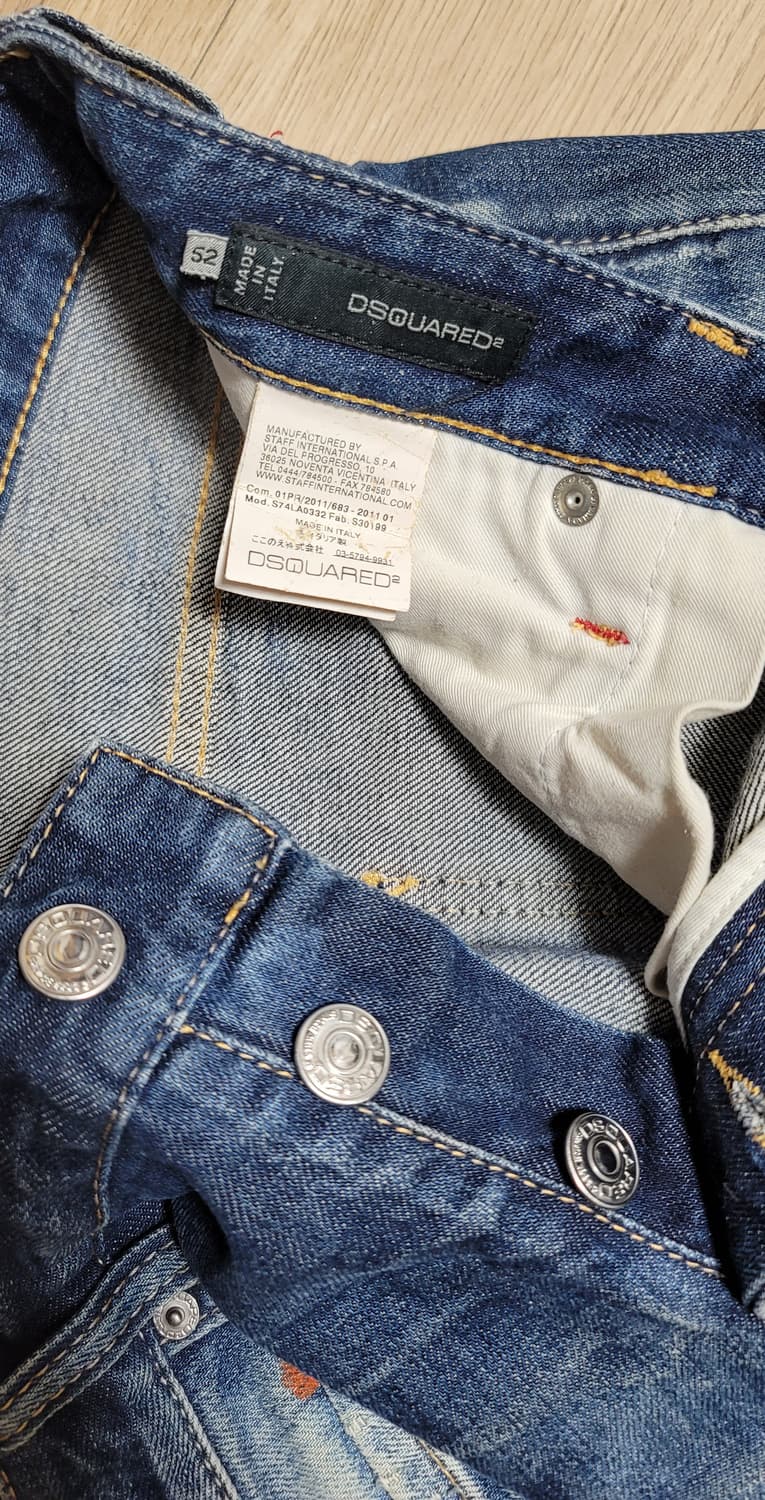 Dsquared2 야구진3 슬림핏 남성 데님 청바지 EU 52 상품이미지9