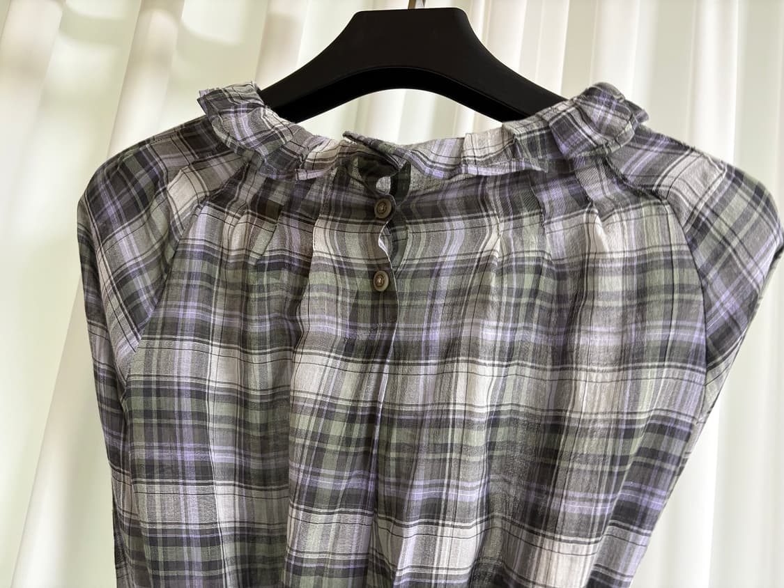 비비안웨스트우드 프릴 체크 블라우스 상품이미지3