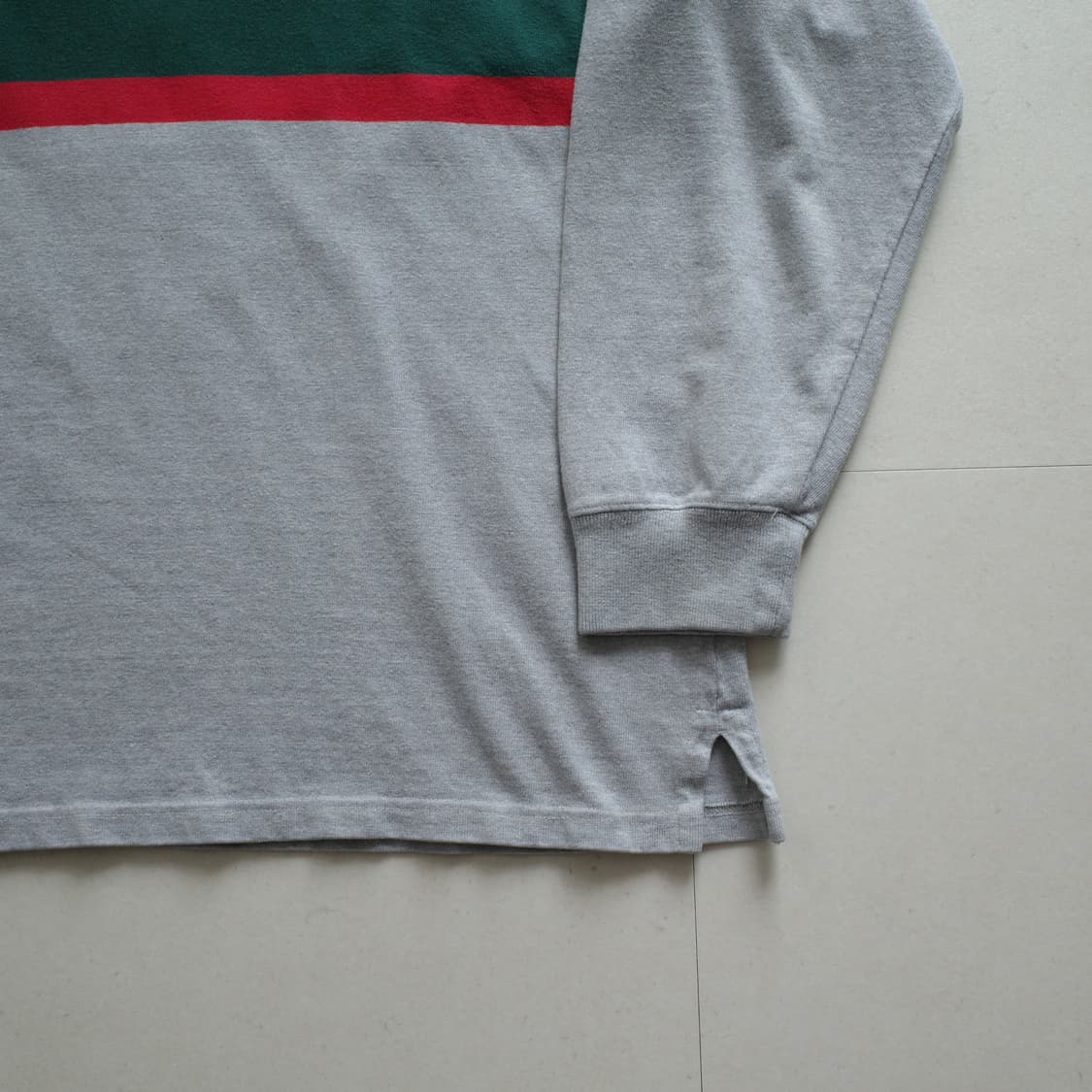 90s 폴로 랄프로렌 배색 스트라이프 럭비셔츠 (XL)  상품이미지4