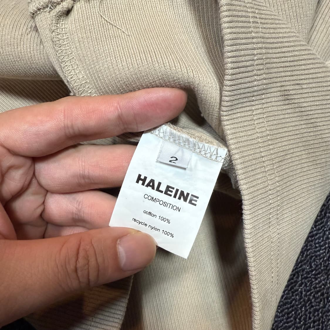 HALEINE 알렌느 커스텀 믹시드 패브릭 슬리브리스 상품이미지7