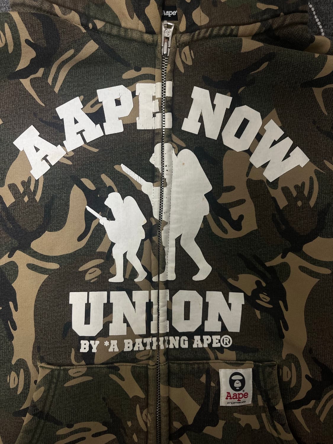 에이프 유니온 카모 후드 집업 L 상품이미지4
