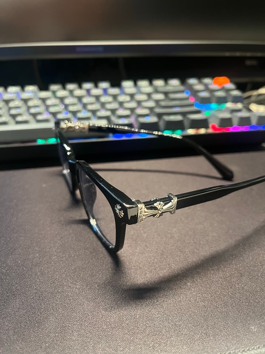 크롬하츠 블랙 뿔테 안경 상품이미지2