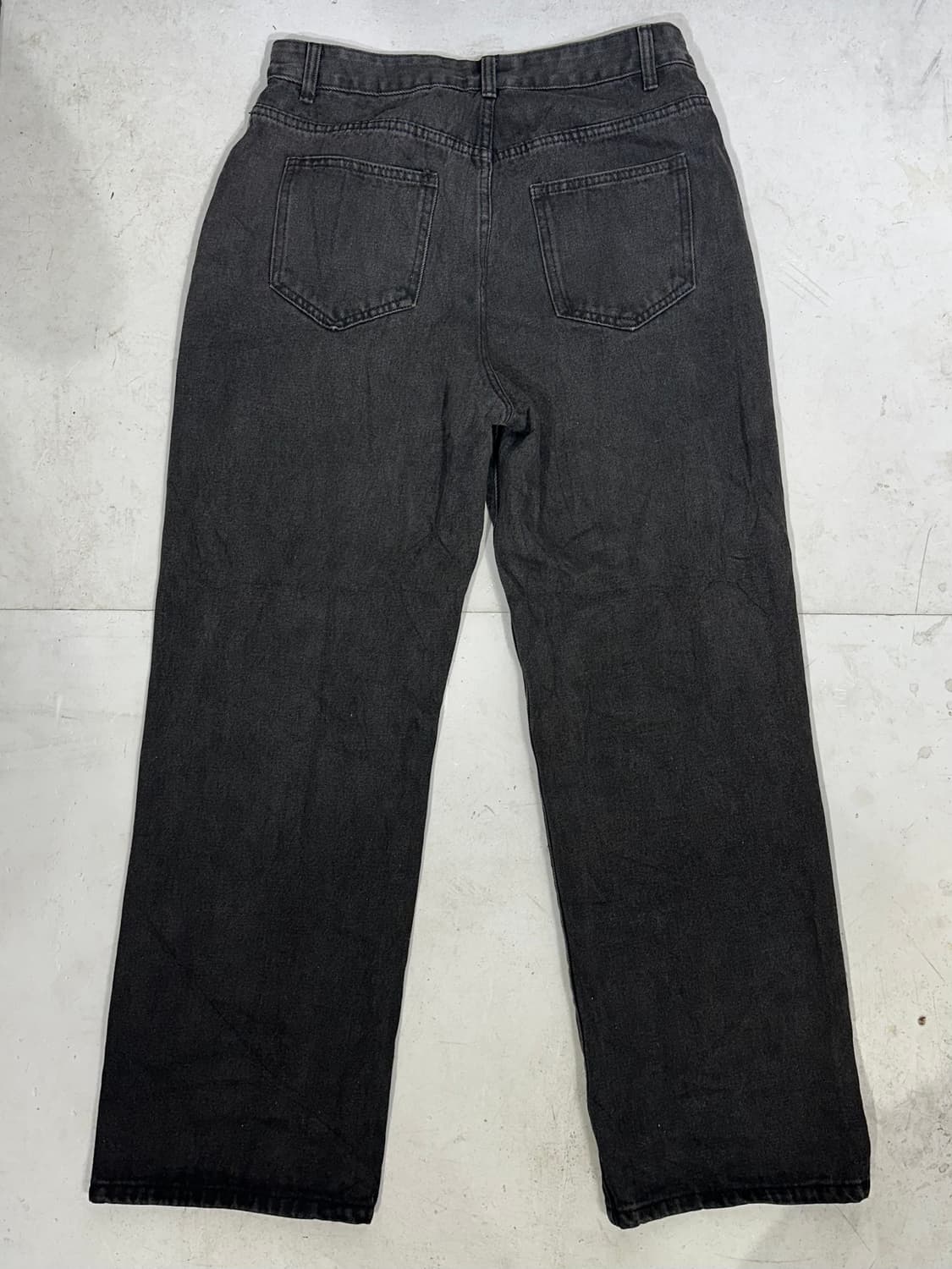 빈티지 흑청 와이드 데님 팬츠 M 상품이미지5