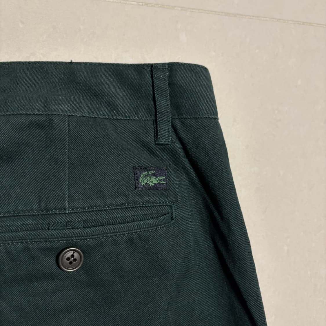 정품 라코스테 다크그린 치노팬츠 카키 면바지 34인치 상품이미지6