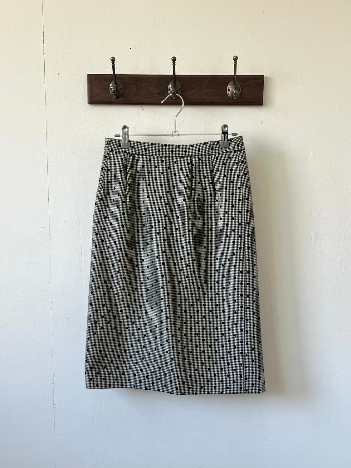 Japan Vtg 도트 미디스커트 상품이미지1
