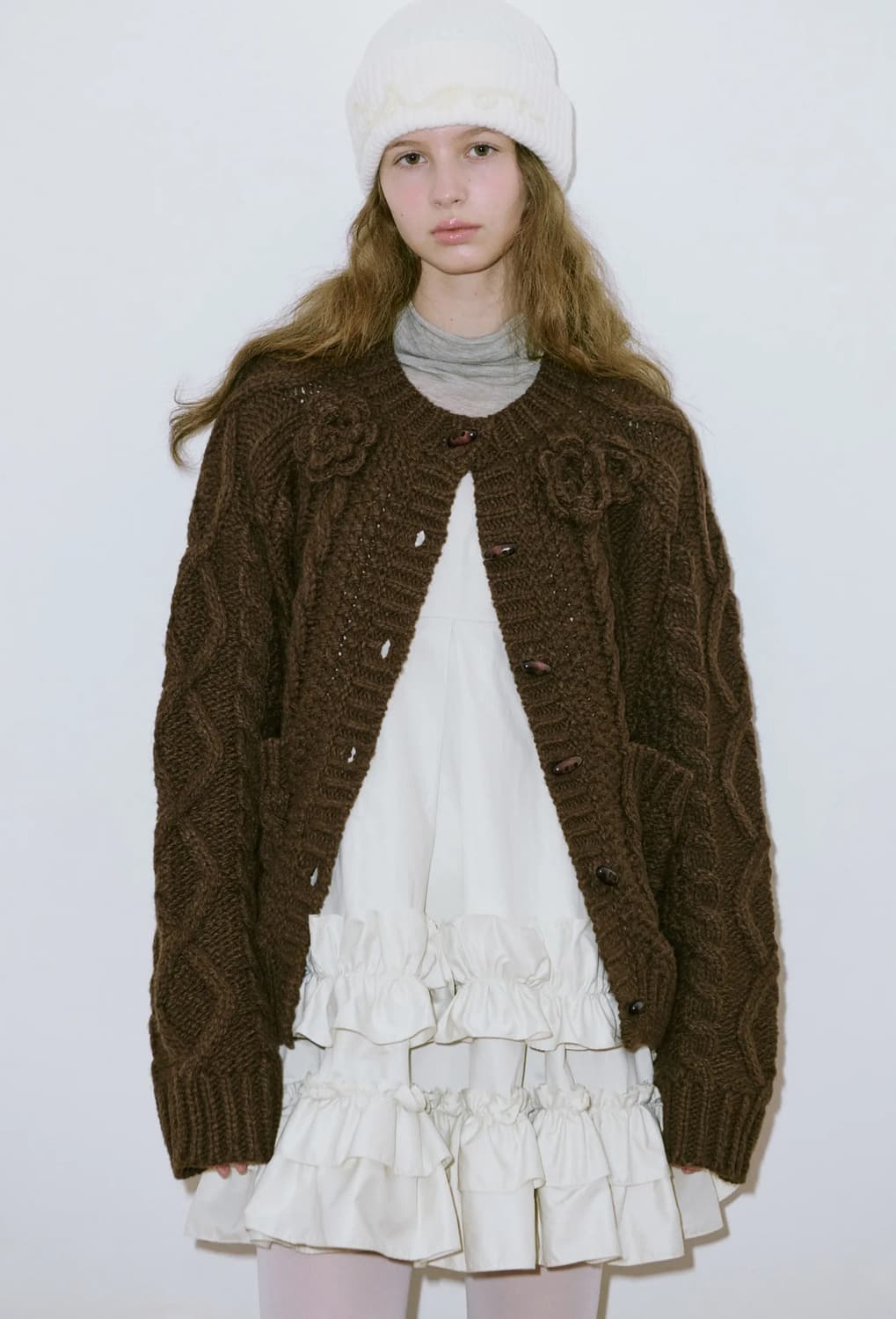 (시눈) 프릴 슬리브리스 원피스 - 크림엘로우 상품이미지4