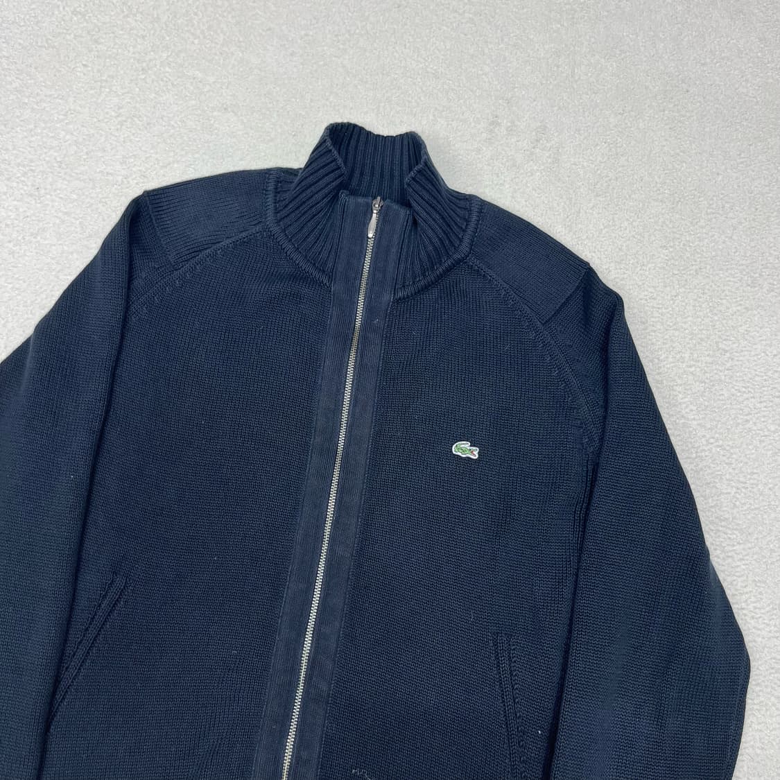 Lacoste black knit zip-up 상품이미지5