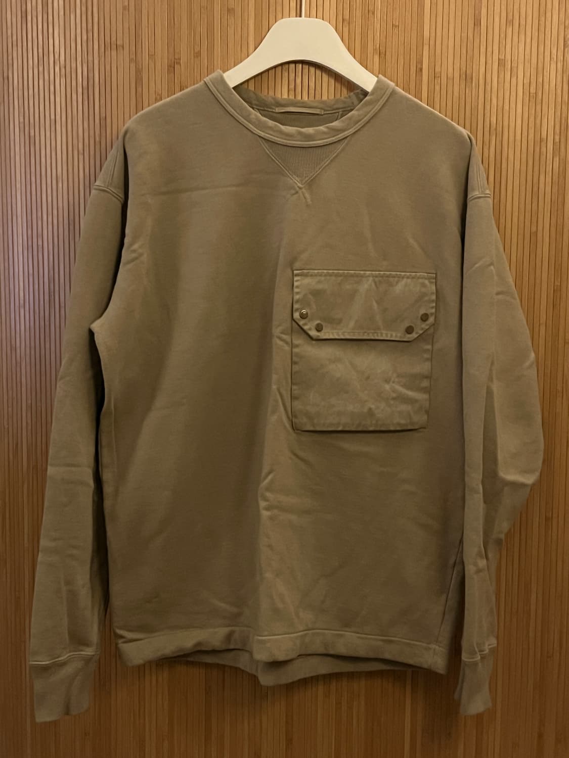 텐씨 빅커버포켓 백로고 기모 맨투맨 m사이즈 상품이미지1