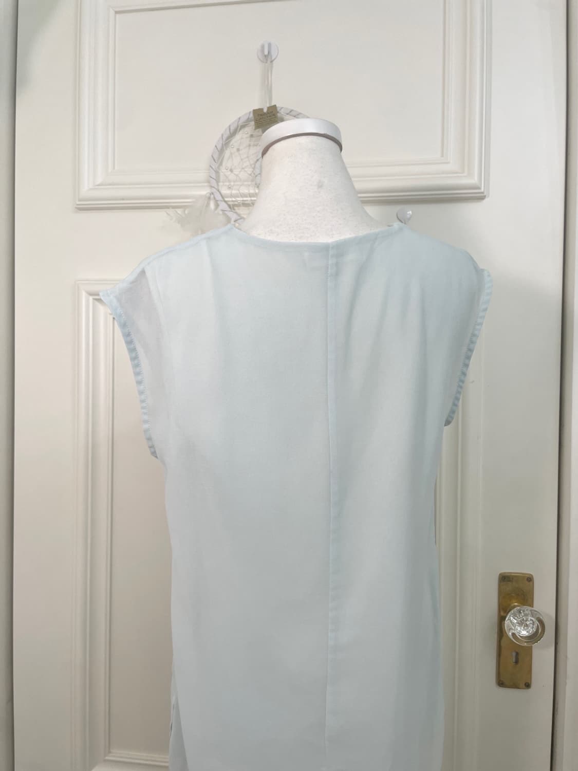 sheer mint sleeveless summer blouse 상품이미지4