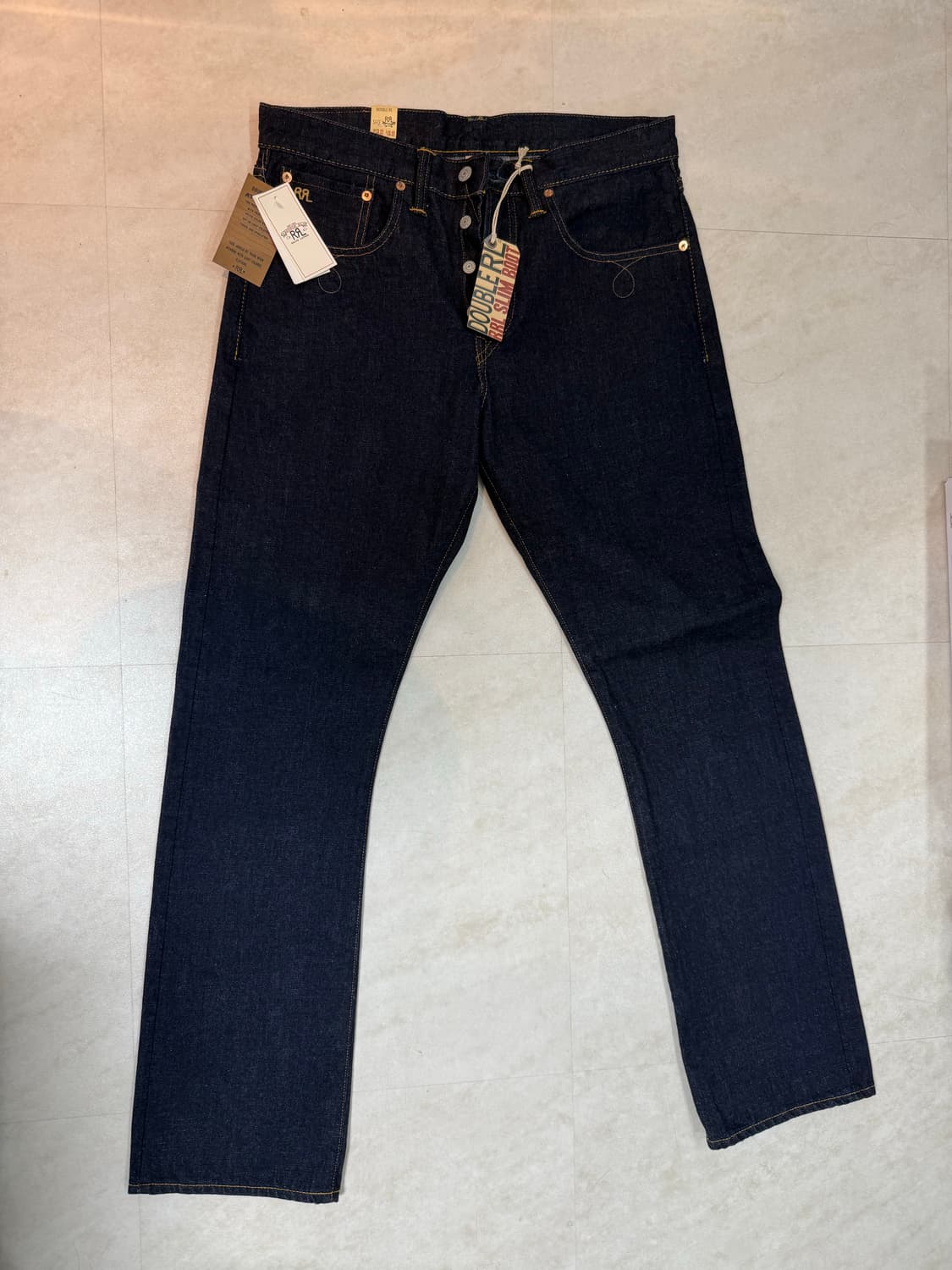 rrl 슬림 부츠 이스트웨스트 셀비지 진 상품이미지1