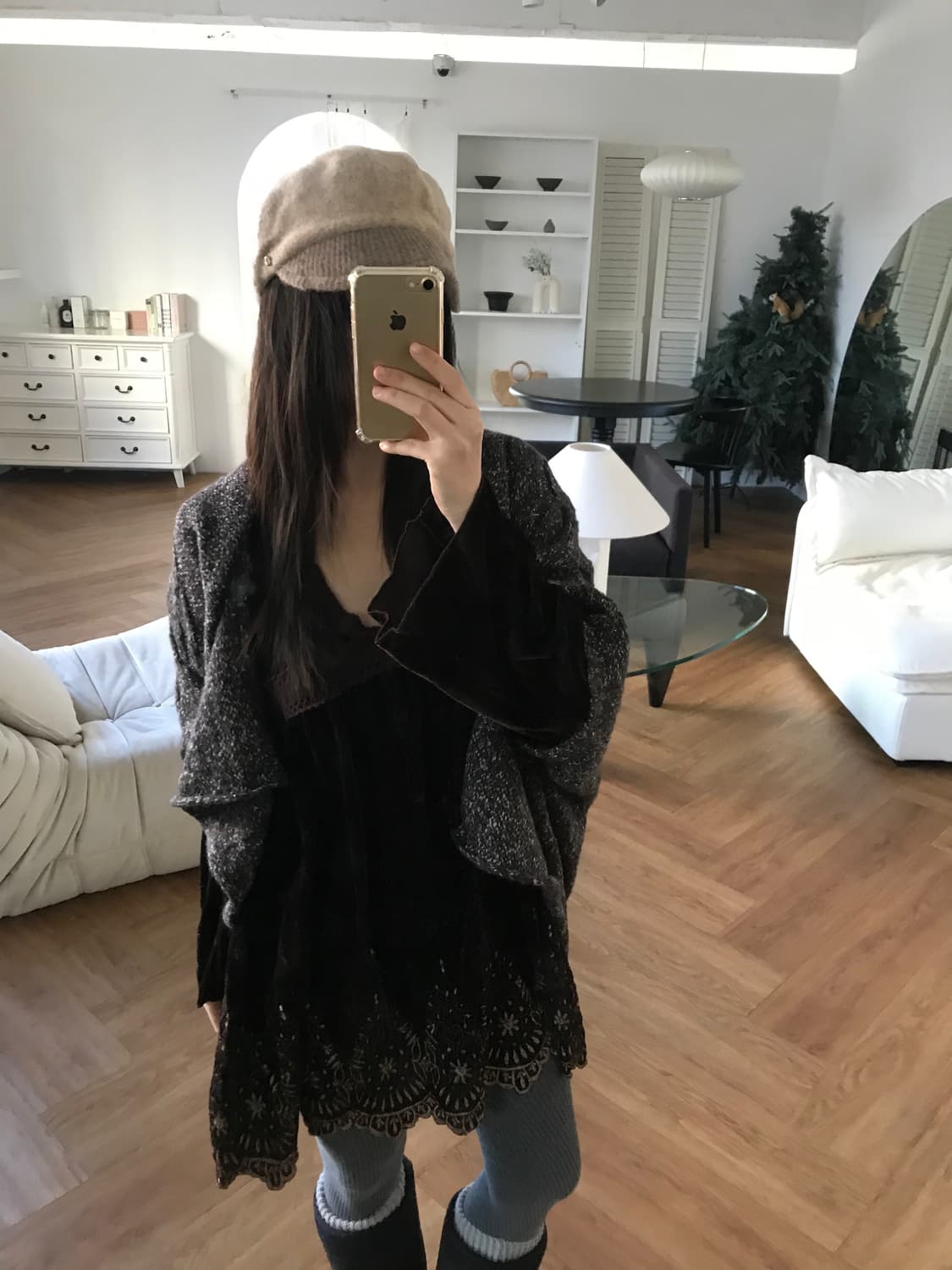 vintage brown bolero knit 상품이미지2