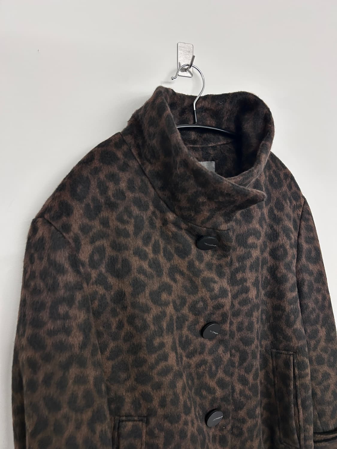 Vera Wang 하이넥 레오파드 자켓 상품이미지8