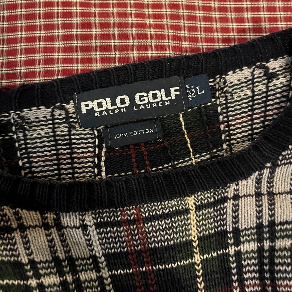 폴로 골프 체크 라운드니트 상품이미지8