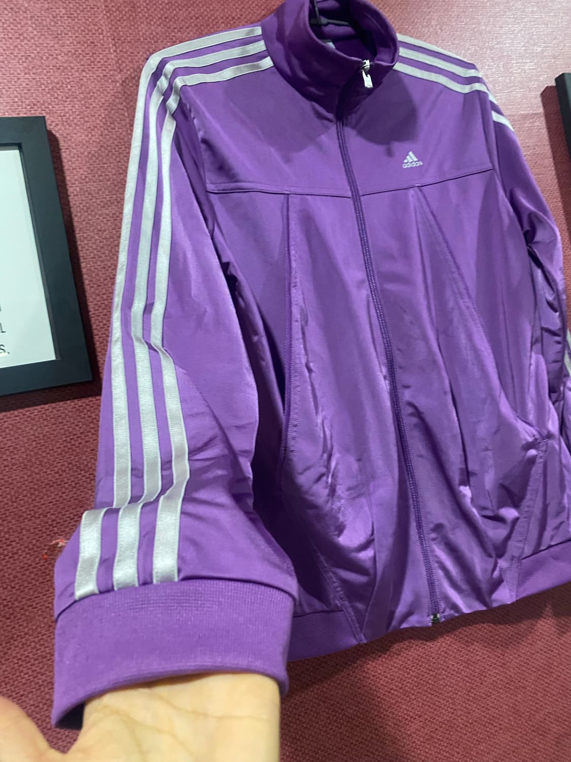 Y2K 아디다스 보라색 트랙 자켓 상품이미지3