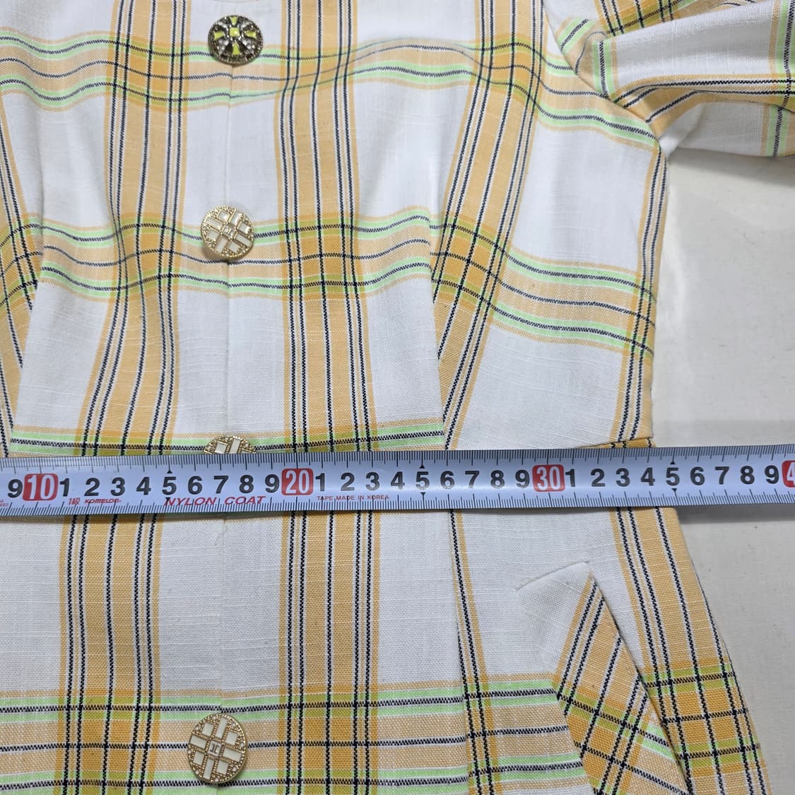 1321 잇미샤(it michaa)스퀘어넥 체크 원피스 55 상품이미지4