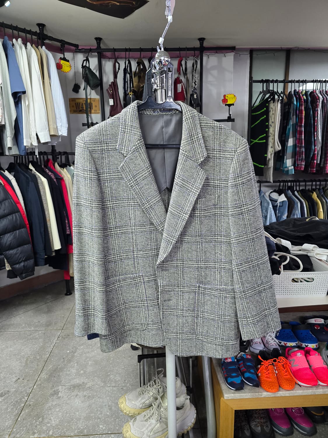 랑방 체크 패턴 블레이저 자켓 (1265) 상품이미지1