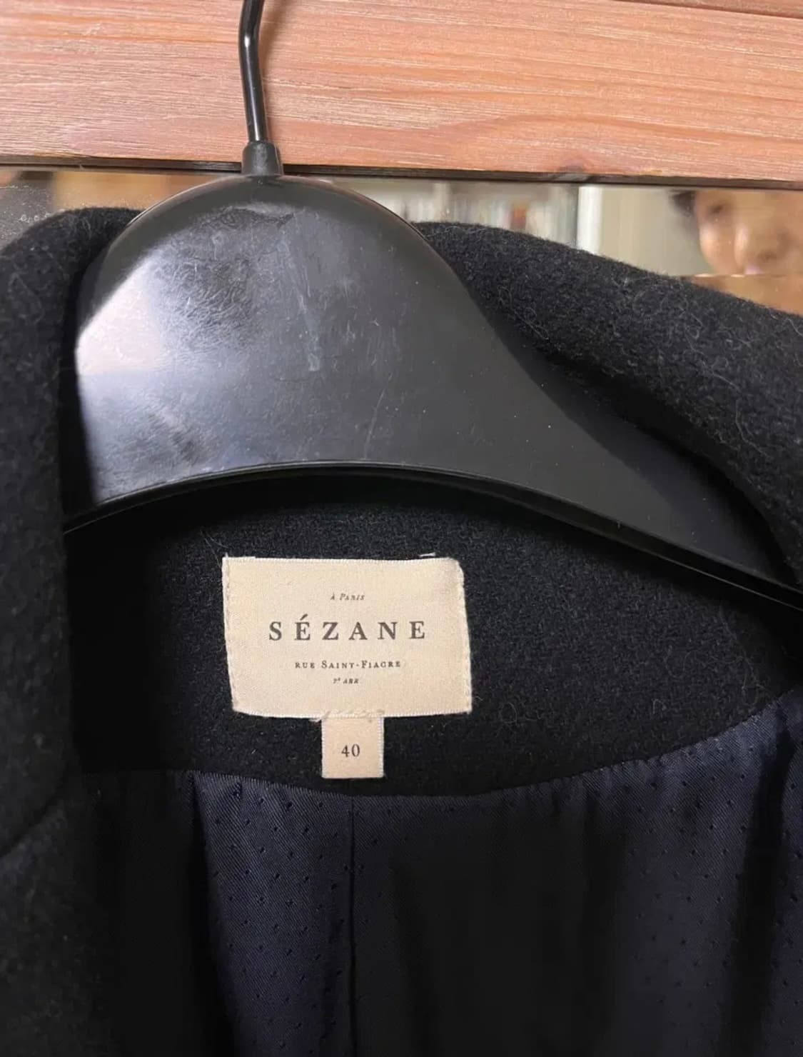 Sezane Johnson 세잔 존슨 블랙 코트_FR 40 상품이미지8