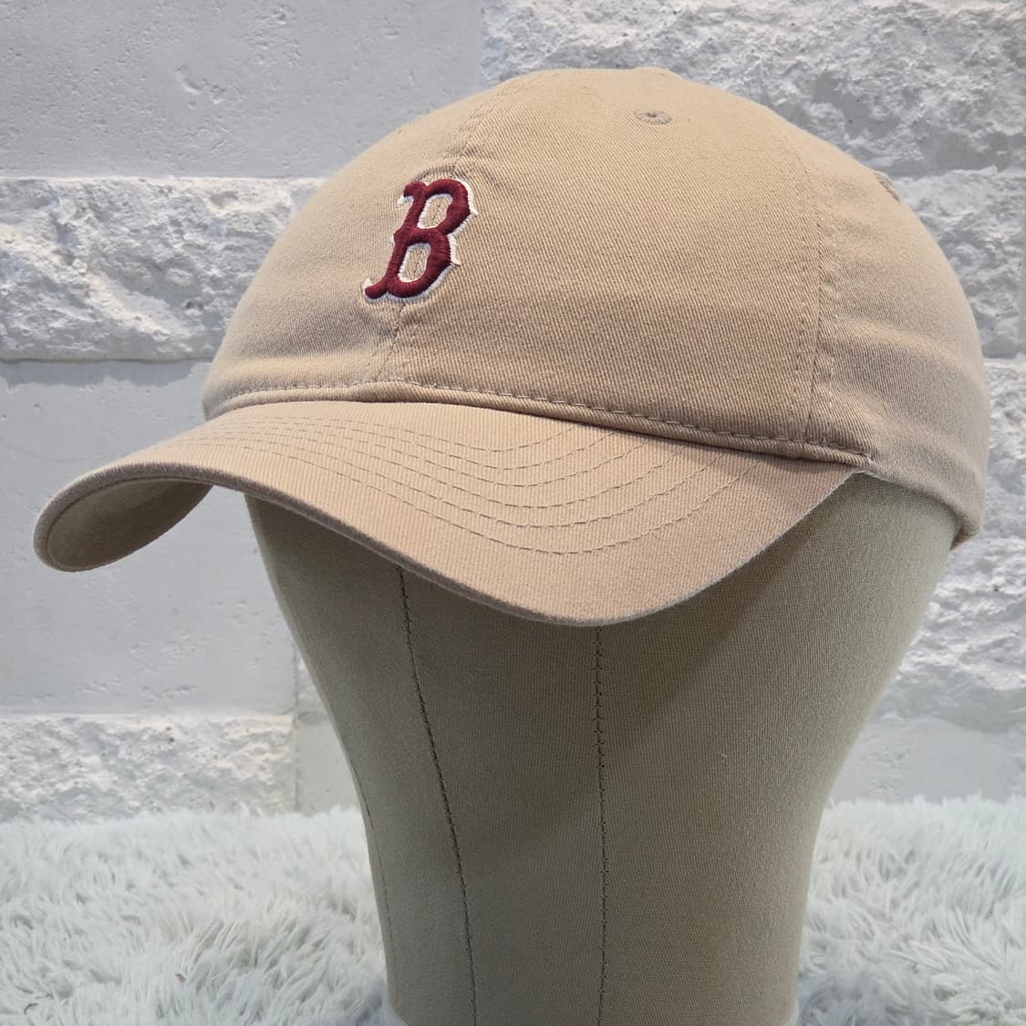 L5-9:MLB 레드삭스 베이지 볼캡 S-M (56-57cm) 상품이미지5