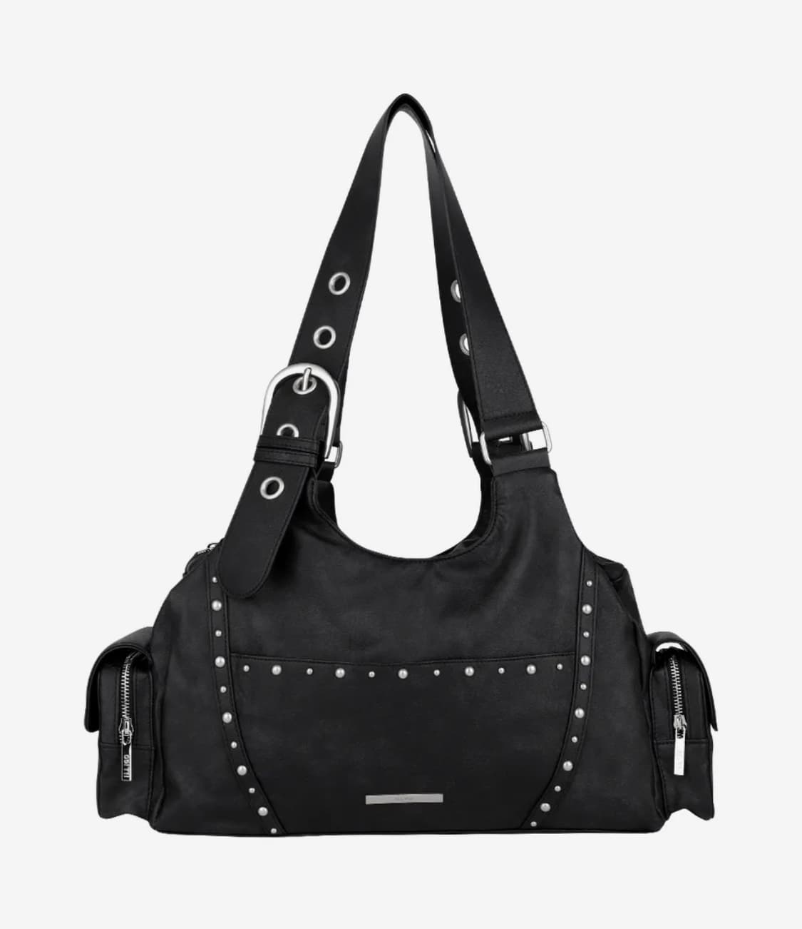 일리고 루프 더블 포켓 숄더 백 블랙 상품이미지1