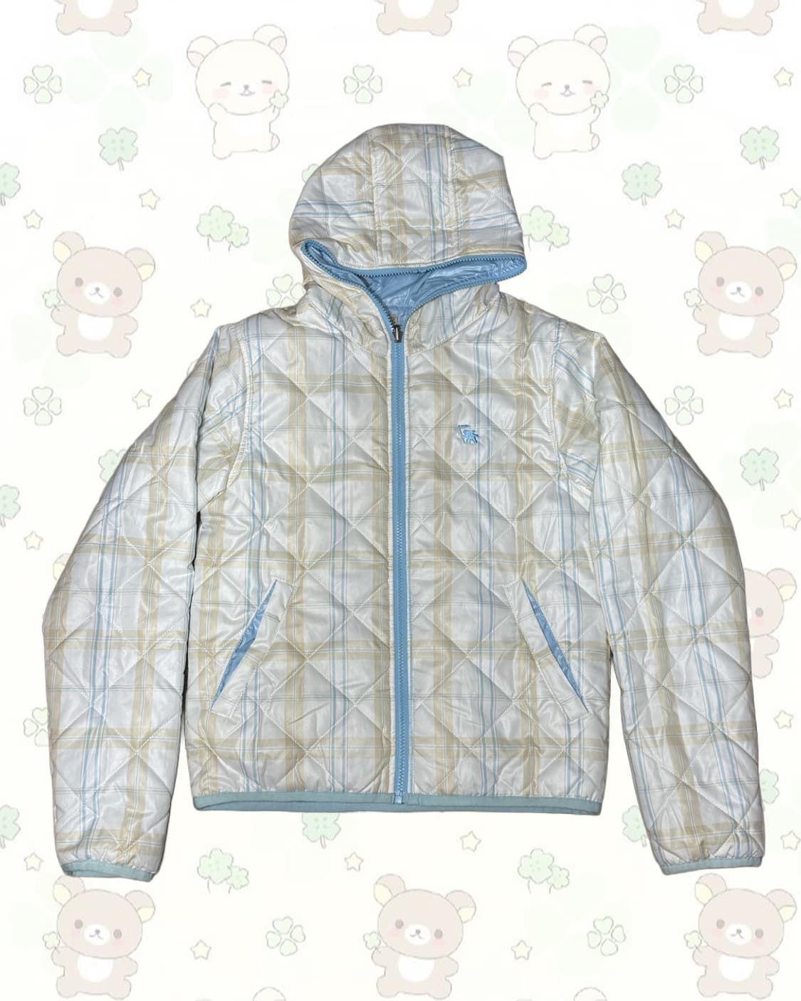 GOTCHA 큐티 체크 리버시블 경량패딩 상품이미지1