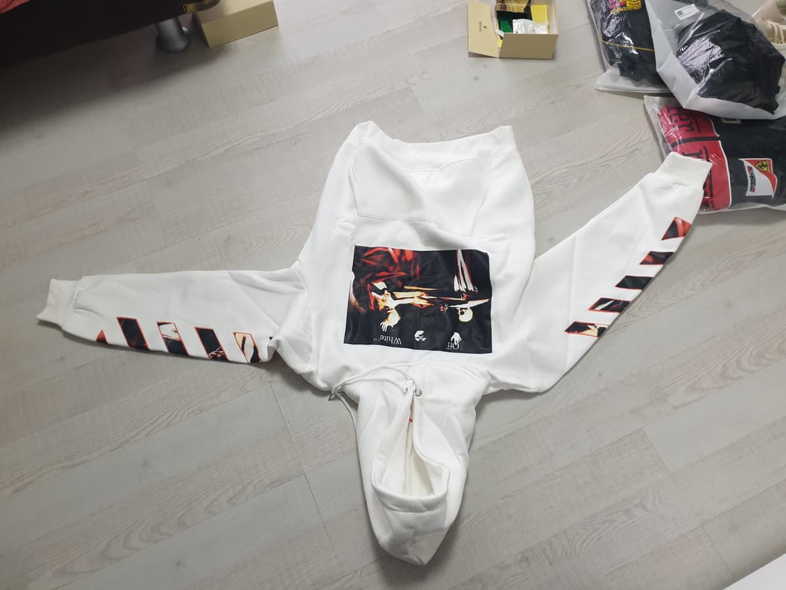 오프화이트 옾화 후드티 새상품 상품이미지1