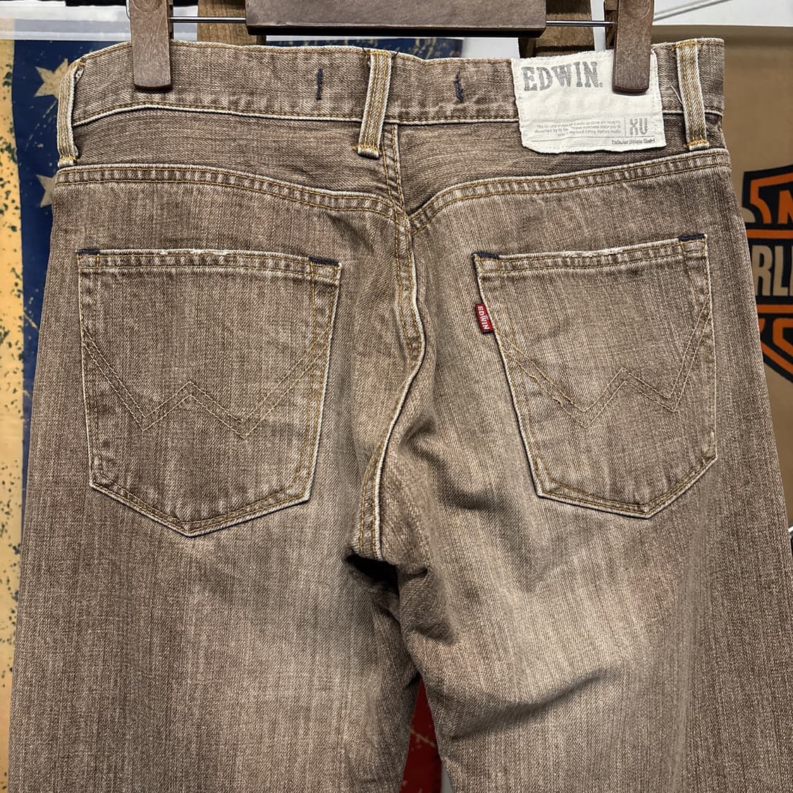 에드윈 404XV 익스클루시브 빈티지 브라운 워싱 데님팬츠 N1046   상품이미지6