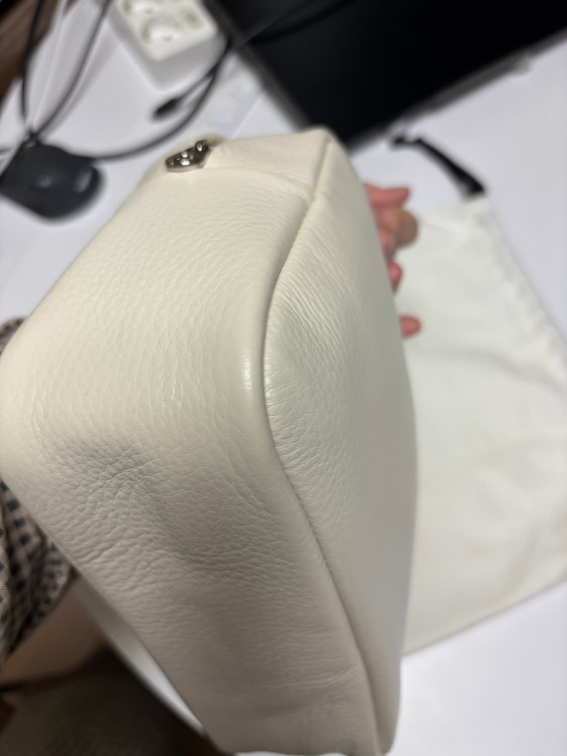 유라고 Square top handle bag 아이보리 상품이미지10