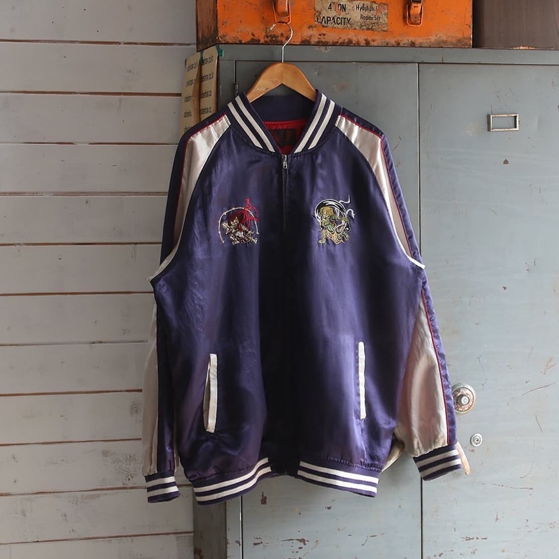 (착용컷) 자수 스카쟌 (남성용 110-115) 상품이미지1