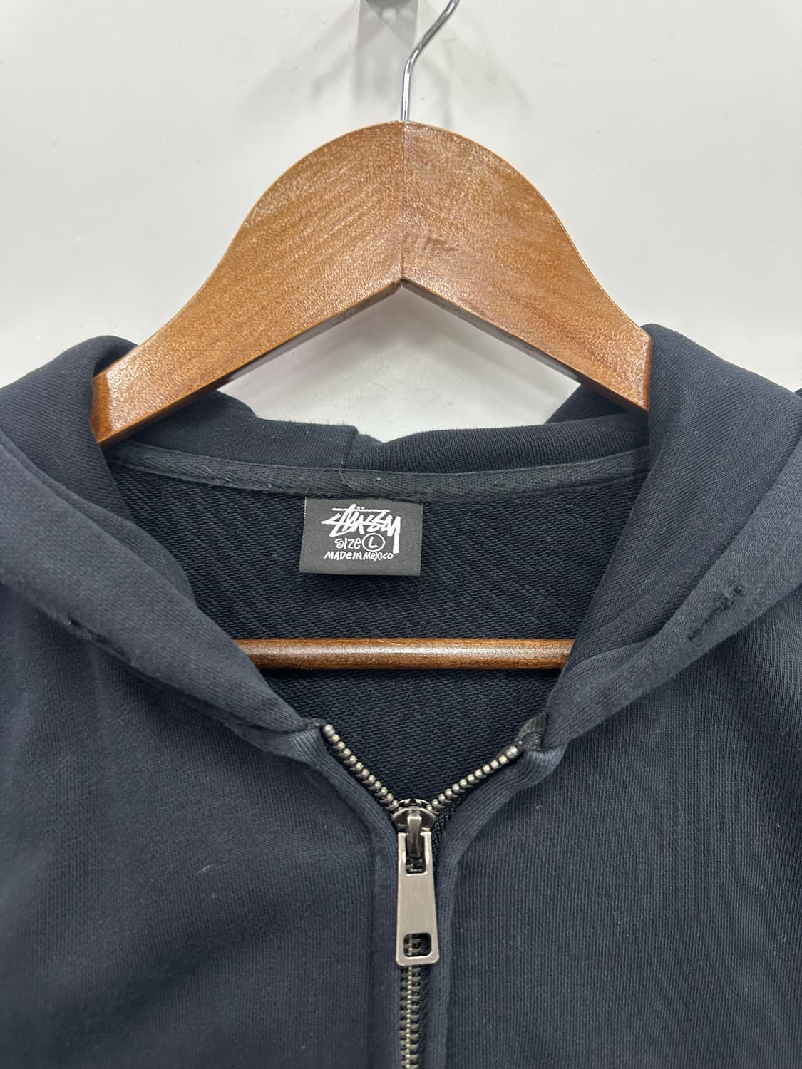 스투시 블랙 베이직 후드집업  상품이미지2