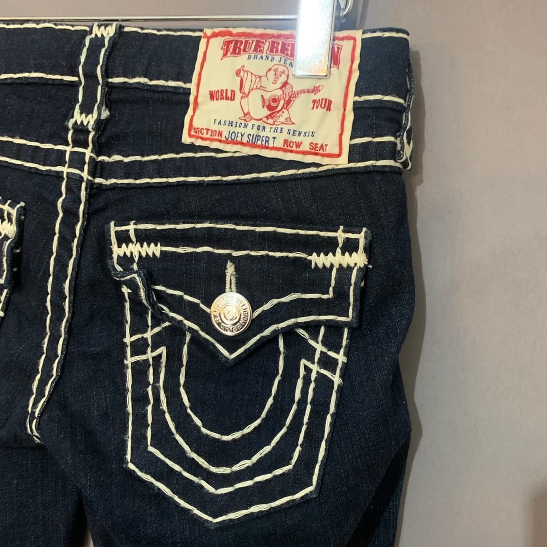 24인치 트루릴리전 조이슈퍼티 진청 부츠컷 스판 데님 청바지 상품이미지3