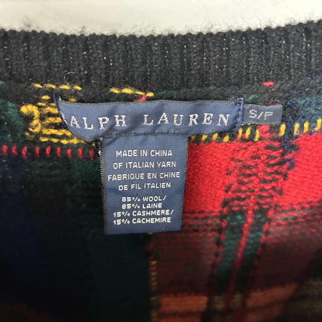 랄프 로렌 타탄체크 하프 니트 상품이미지6