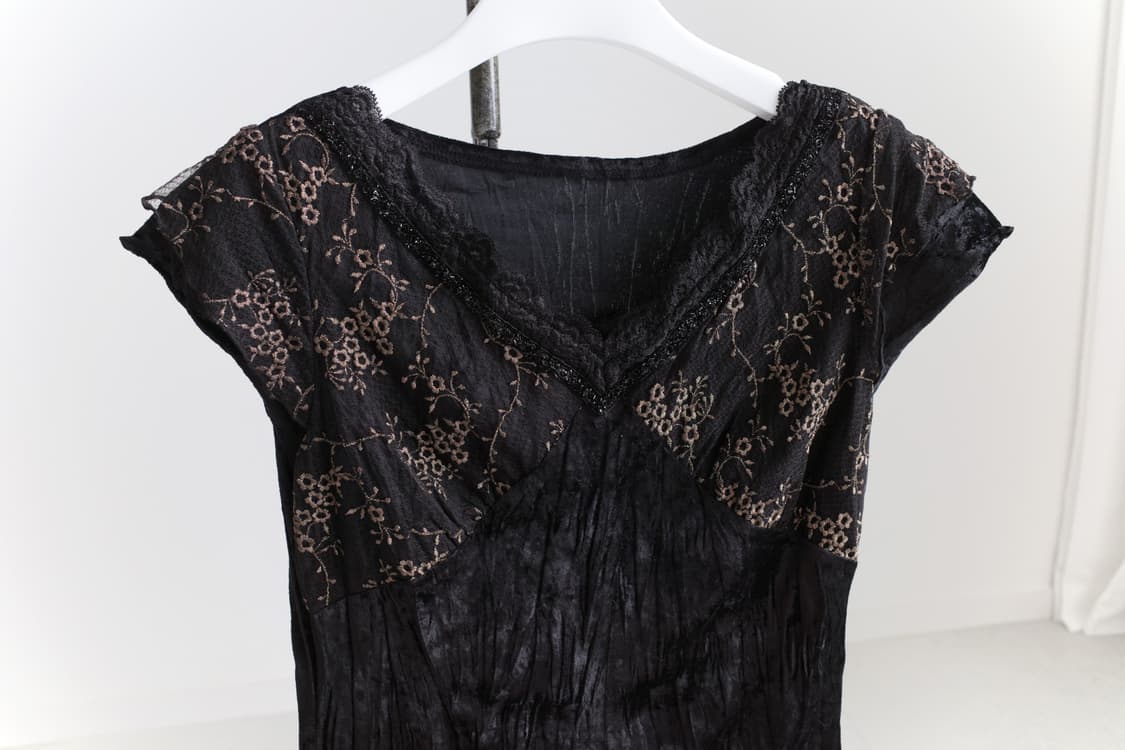 velvet flower blouse 상품이미지3
