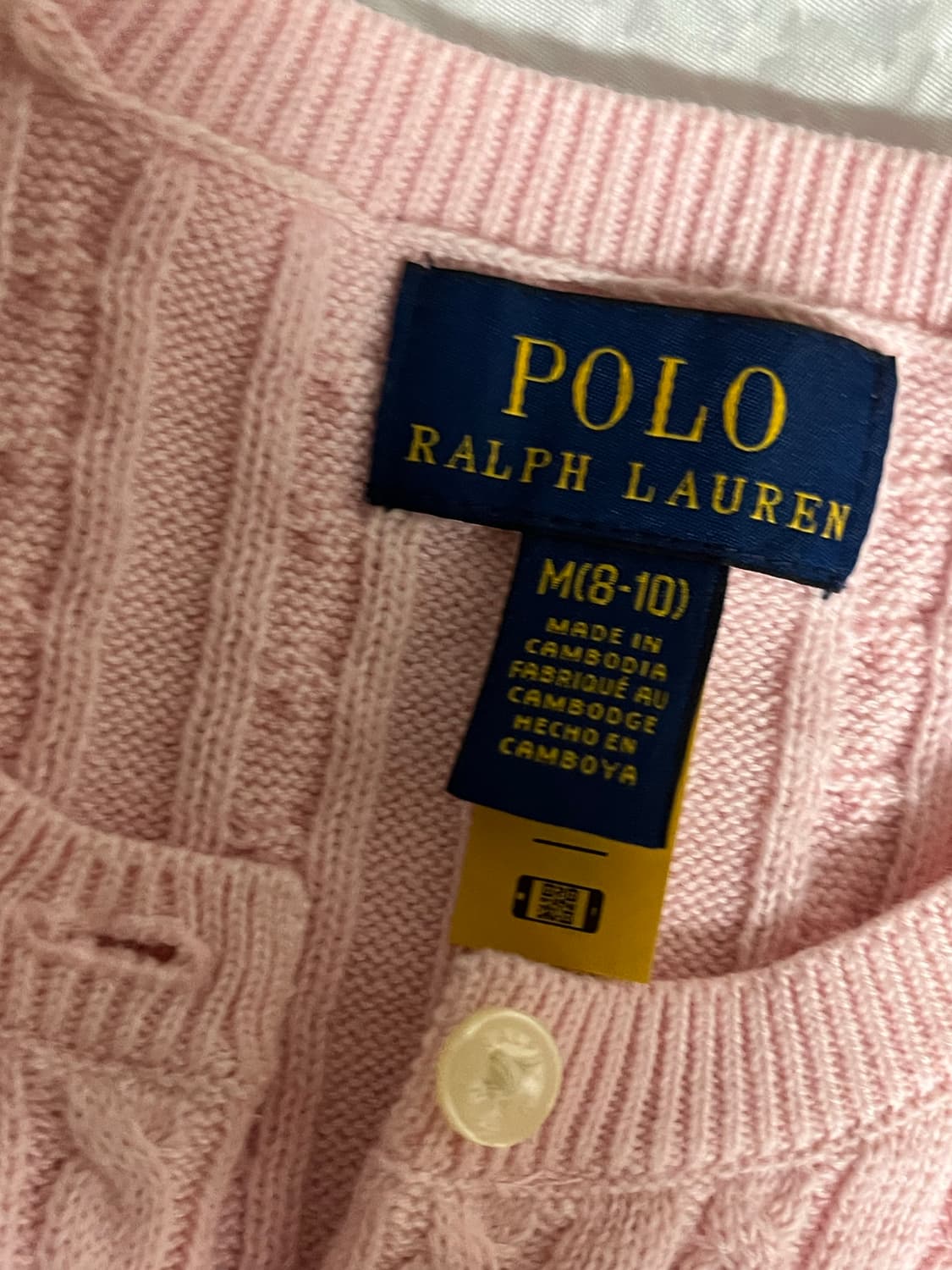 폴로 걸즈 핑크 가디건 m 상품이미지4