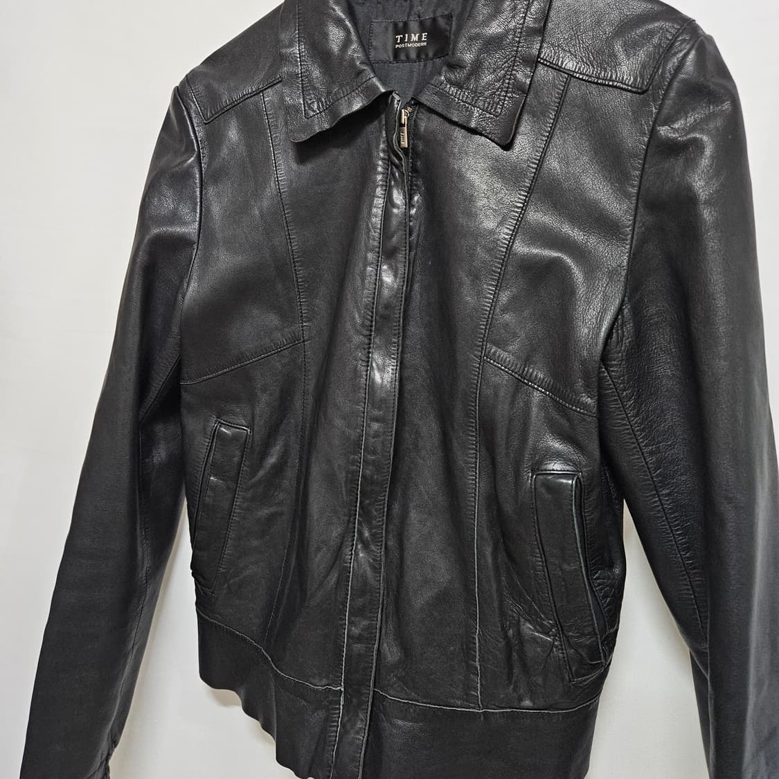타임 한섬 램스킨 양가죽 레더 자켓 S 상품이미지2