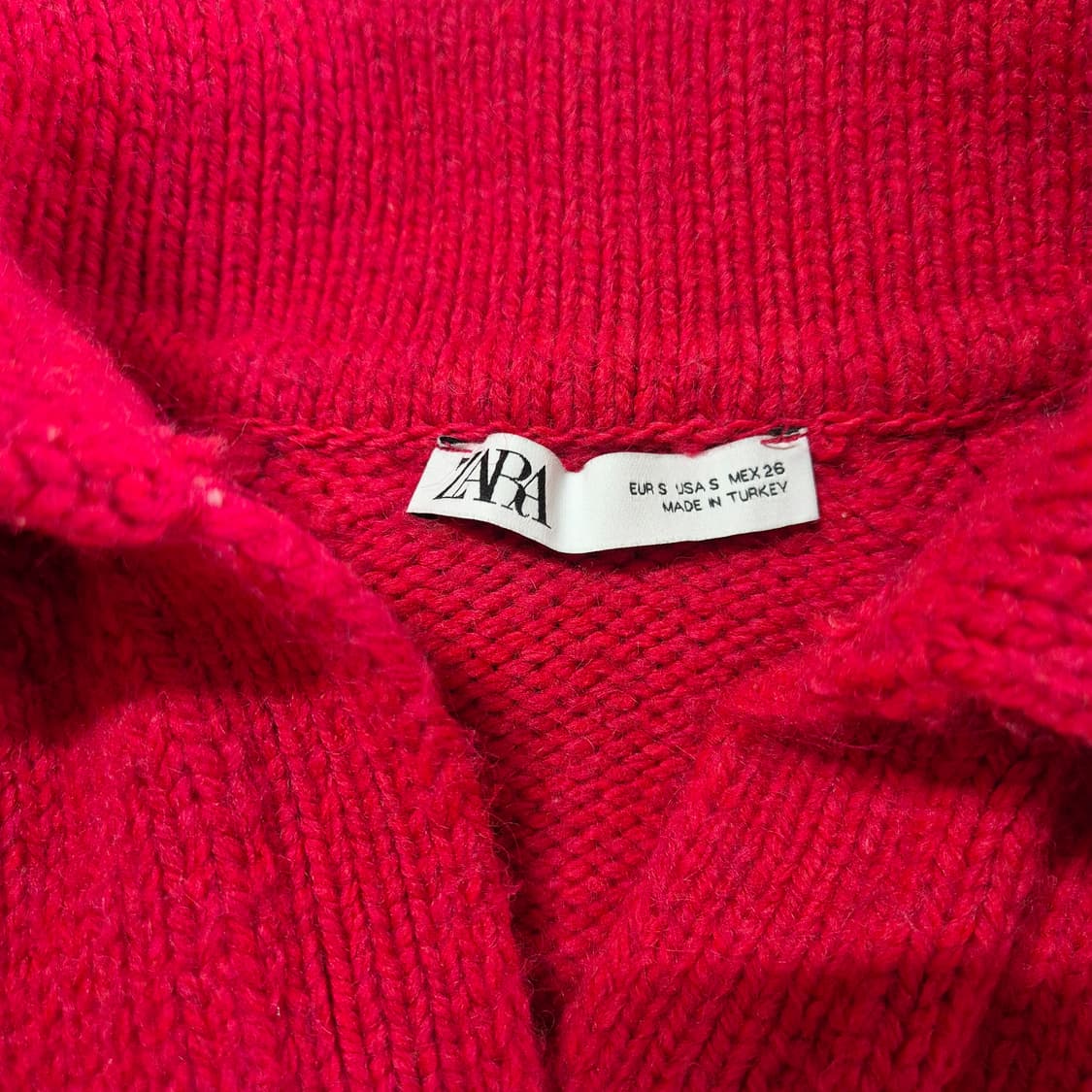 자라 레드 니트 상품이미지5