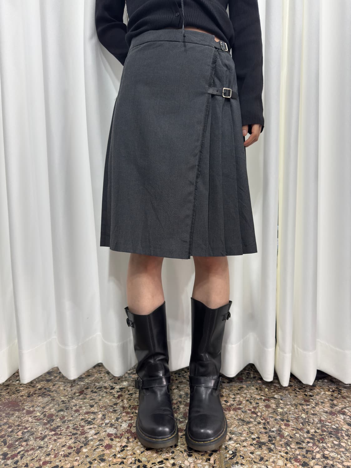 buckle pleats skirt 상품이미지3