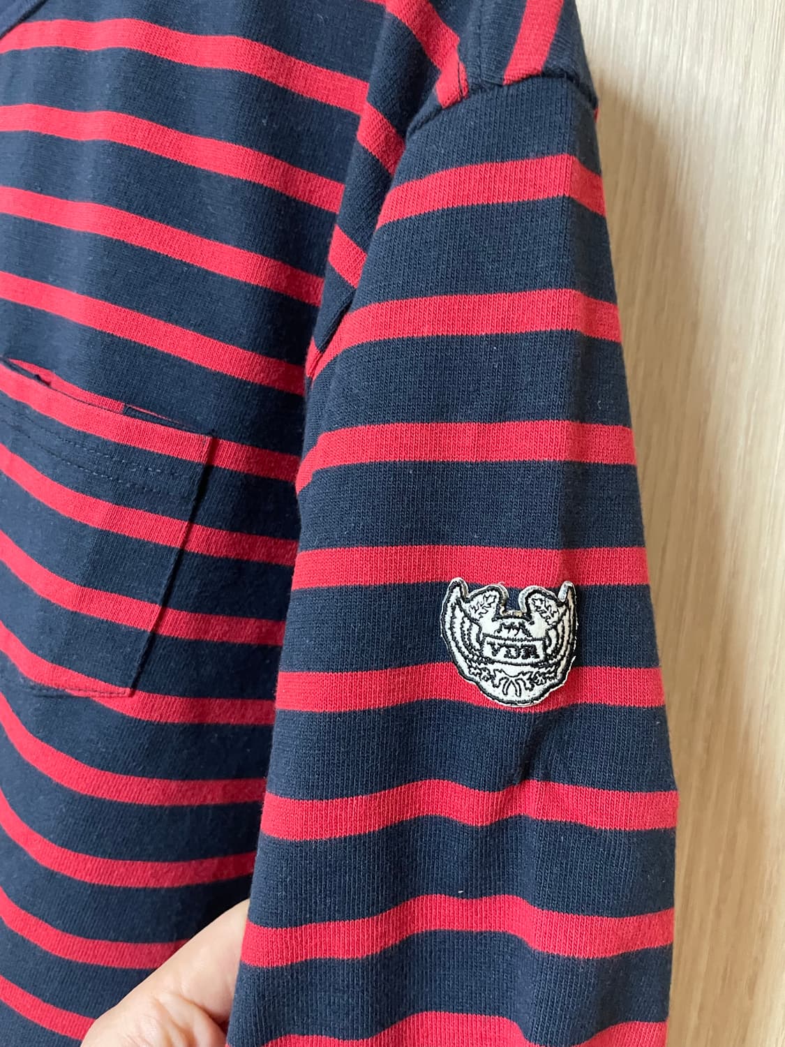 비디알(vdr) 스트라이프 보더 단가라 티셔츠 판매 상품이미지5