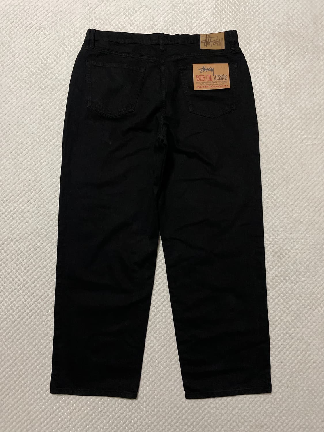 STUSSY 스투시 빅올진 루즈핏 워시드 블랙 데님 팬츠 새상품 상품이미지2