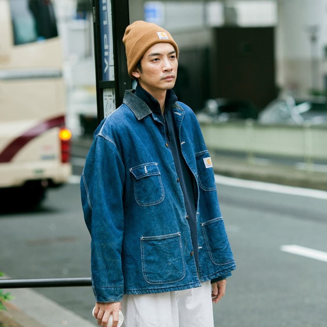 90s 빈티지 칼하트 데님 초어자켓 - 40 상품이미지2